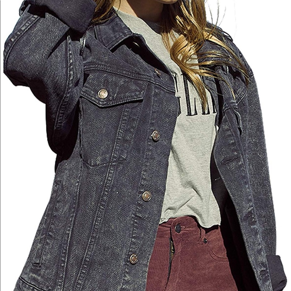 Black Oversized Jean Jacket NWT